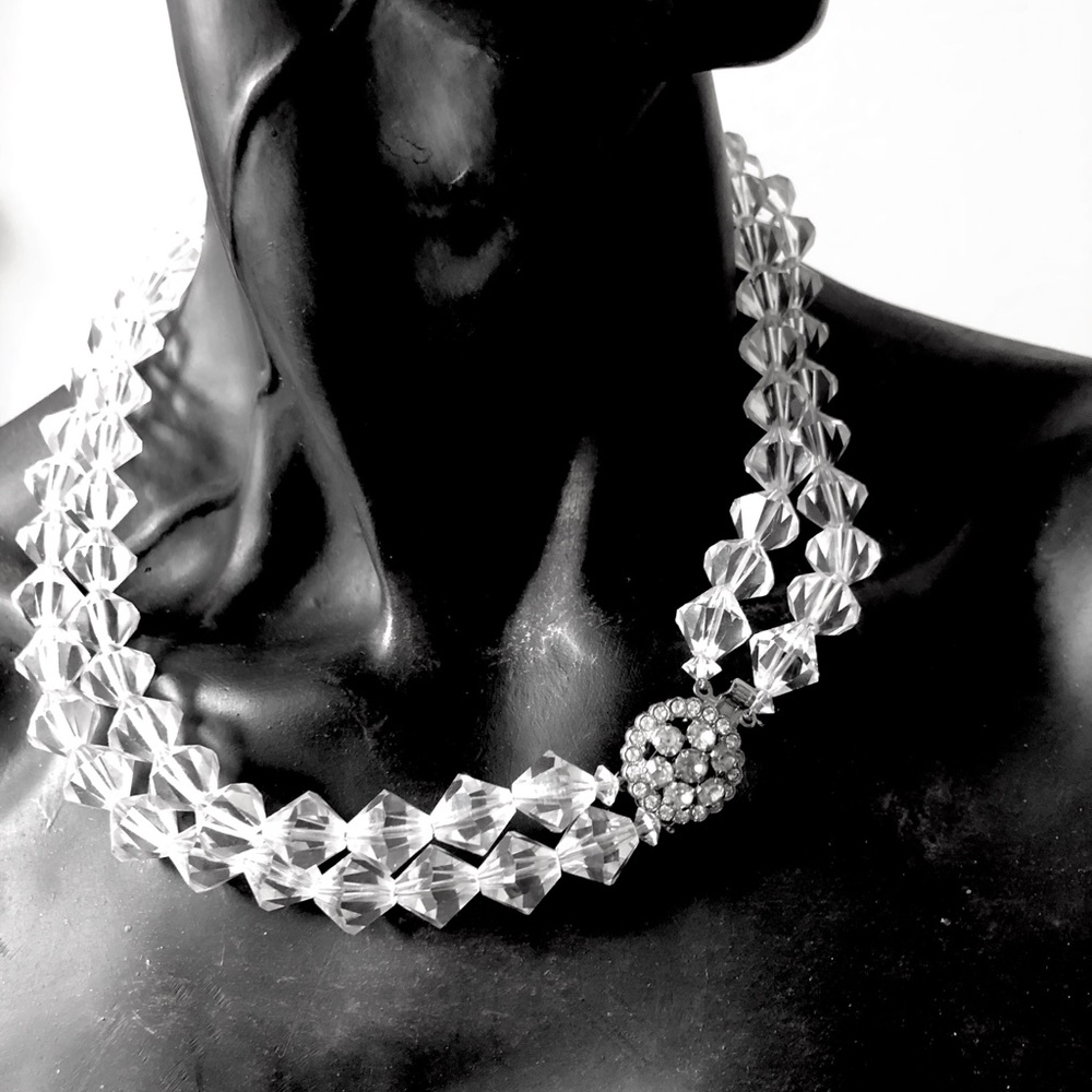 Vintage Aurora Borealis Crystal Necklace